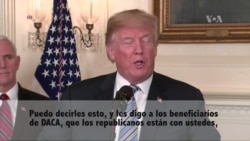 Trump a beneficiarios de DACA: "Los republicanos estamos con ustedes"