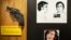 FILE - The gun used by Mark David Chapman to kill John Lennon is displayed next to their pictures at a small museum in the Forensic Investigation Division of the New York Police Department in New York, Dec. 8, 2015. 
