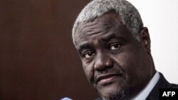 Le président de la Commission de l'Union africaine (UA), Moussa Faki, à Bangui, le 18 septembre 2018.