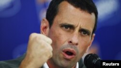 El candidato opositor, Henrique Capriles, dijo que la justicia en venezuela es como un pantano.