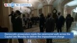 VOA60 America - US House Lawmakers Deliver Article of Impeachment to Senate