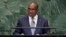 FILE - Burkina Faso Foreign Minister Alpha Barry addresses the U.N. General Assembly, Sept. 29, 2018, at U.N. headquarters. 