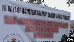 FILE - Some Zimbabwean children mark 16 Days of Activism Against Gender-Based Violence. (VOA)