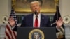 U.S. President Trump delivers remarks on Ai infrastructure at the Roosevelt room at White House in Washington