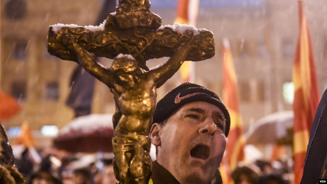 Protests Christian Brotherhood Macedonia