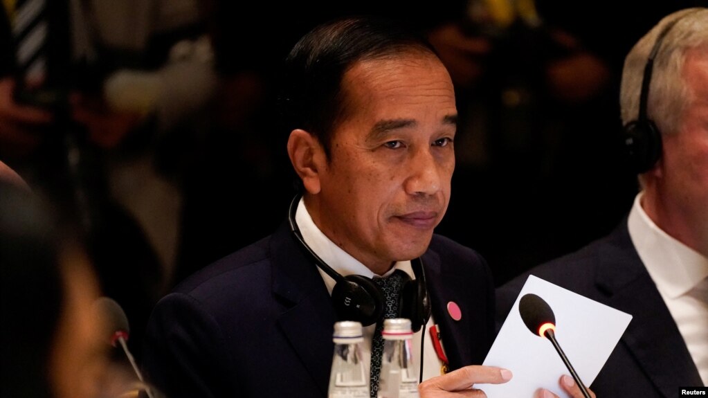 印尼总统佐科·维多多（Joko Widodo)5月12日在美国-东盟特别峰会上。(photo:VOA)