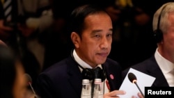 印尼总统佐科·维多多（Joko Widodo)5月12日在美国-东盟特别峰会上。