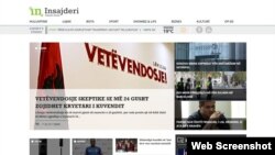 Part of the news website Insajderi's home page.