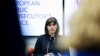 European Chief Prosecutor of the newly-launched European Public Prosecutor's Office (EPPO) Laura Kovesi answers journalists' question during a press conference at EPPO headquarters in Luxembourg, June 1, 2021.