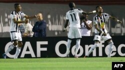 Les joueurs du TP Mazembe lors de la finale de la CAF contre l'Algérie, le 29 octobre 2016. 