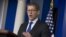 White House spokesman Jay Carney gestures during the daily press briefing at the White House in Washington, June 24, 2013.