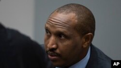 FILE: DRC militia commander Bosco Ntaganda enters the courtroom of the International Criminal Court, or ICC, to hear the sentence in his trial in The Hague, Netherlands, Nov. 7, 2019.