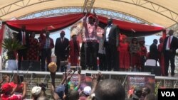 UMnu. Nelson Chamisa esemhlanganweni webandla leMDC eHarare.