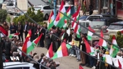 خۆپیشاندان و ناڕەزایی لە گرکێ لەکێ بۆ پشتیوانی لە هەرێمی کوردستان