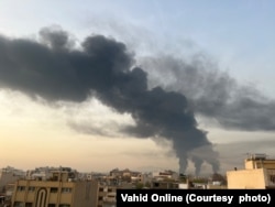 دیمەنی تەقینەوەیەکی مەزن لە میانەی هێرشێکی ئەمەریکا - ئیسڕائیل بو سەر ئەسفەهان لە ڕۆژی 16ی مانگی 3ی 2026.