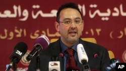 FILE - Khaled Saleh, a spokesman for the Syrian National Coalition, March 26, 2013.