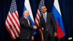 Президент России Владимир Путин и президент США Барак Обама
