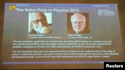 Komite Nobel mengumumkan nama pemenang Hadiah Nobel 2013 untuk bidang fisika, Francois Englert dari Belgia dan Peter Higgs dari Inggris, Selasa (8/10) di Stockholm. 