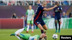 L' Olympique Lyonnais contre Wolfsburg dans la League des Champions femmes, Ukraine, 24 mai 2018.