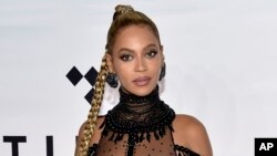 FILE - In this Oct. 15, 2016 file photo, singer Beyonce Knowles attends the Tidal X: 1015 benefit concert in New York.