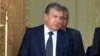 Uzbekistan's Shavkat Mirziyoyev speaks with Russian President Vladimir Putin (not pictured) in Samarkand, Uzbekistan, Sept. 6, 2016.