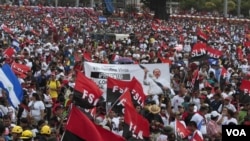 Imagen de archivo de la celebración del triunfo de la revolución en Nicaragua. [Foto: Cortesía Manuel Esquivel]