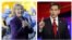 民主党总统候选人希拉里·克林顿（左）和共和党总统候选人马可·卢比奥。