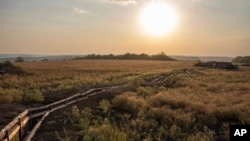 Recently built fortifications are seen in Donetsk region, Ukraine, Sept. 20, 2024. 