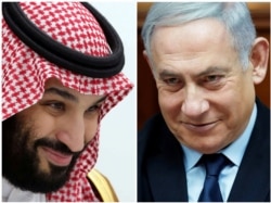 A combination picture shows Saudi Arabia's Crown Prince Mohammed Bin Salman in Osaka, Japan, June 29, 2019 and Israeli Prime Minister Benjamin Netanyahu in Jerusalem Feb. 9, 2020.