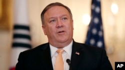 El secretario de Estado de EE.UU., Mike Pompeo, rechazó las elecciones que tienen lugar en Venezuela el domingo, 20 de mayo, de 2018.