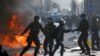 Protesters, Police Clash Near New ECB Headquarters