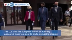VOA60 Ameerikaa - US, EU Reach Truce in Major Trade Battle