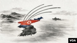 북한 탄도미사일 발사 그래픽 이미지