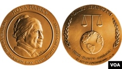 USA Congress gold medal for Rosa Parks