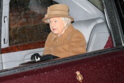FILE PHOTO: Britain's Queen Elizabeth departs from St Mary Magdalene's church on the Sandringham estate in eastern England, Jan. 12, 2020.