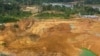 Deforestation is visible near the Muchacha mine in November 2020, near the Okapi Wildlife Reserve in Congo.