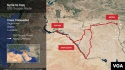 Syria to Iraq ISIS supply route