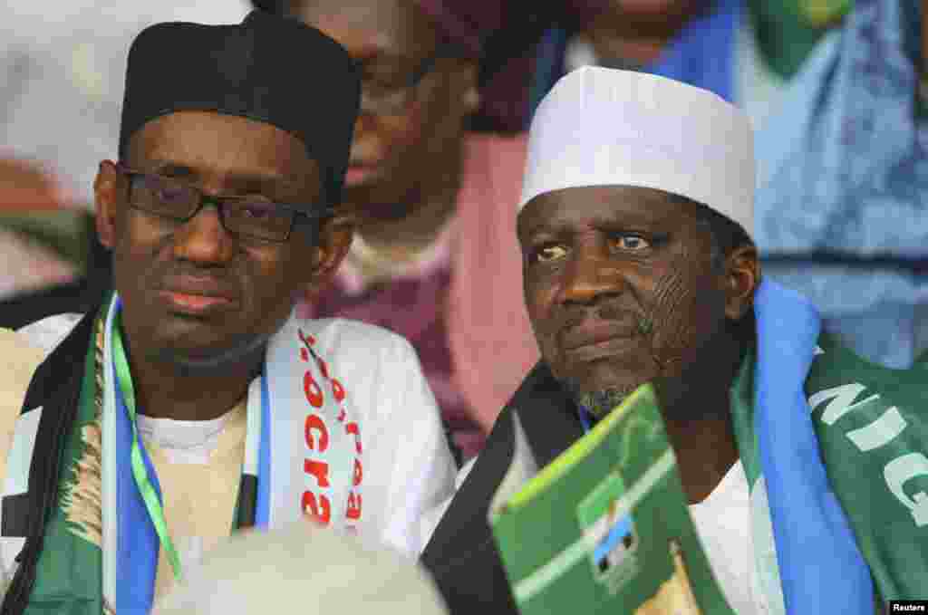 Attahiru Bafarawa and Nuhu Ribadu in Lagos January 14, 2011.