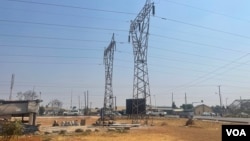 Power lines in Lusaka, Zambia, are seen in this undated photo. (Kathy Short/VOA)