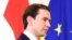 Austria's Chancellor Sebastian Kurz, who is under investigation on suspicion of corruption offenses, arrives to give a statement at the federal chancellery in Vienna, Oct. 9, 2021.