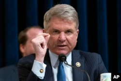 FILE - U.S. House of Representatives Foreign Affairs Committee Chair Michael McCaul says the legal loophole that allows foreign entities remote access to advanced U.S. computing through the cloud has been a concern of his for years.