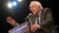FILE - Bernie Sanders gives his "Where We Go From Here" Speech at a rally at Town Hall in New York City.