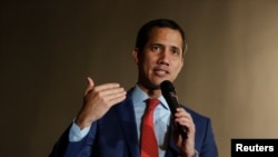 “Van a aumentar las presiones diplomáticas, las presiones financieras a financiadores de corruptos y violadores de derechos humanos”, dijo el presidente interino de Venezuela, Juan Guaidó. Foto de archivo del 27 de enero de 2020.