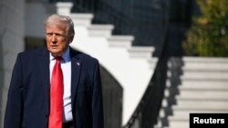 美国总统特朗普离开白宫前往安德鲁斯联合基地。(2026年4月11日)