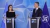 UNHCR Special Envoy actor Angelina Jolie and NATO Secretary General Jens Stoltenberg hold a news conference at the Alliance's headquarters in Brussels, Belgium, Jan. 31, 2018. 