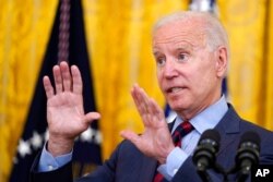 President Joe Biden speaks in the East Room of the White House, Aug. 3, 2021.