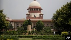 FILE - The Supreme Court of India in New Delhi, Aug. 22, 2017. 