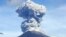 Mount Agung spews ash and smoke in Karangasem, Bali, Indonesia, July 3, 2018