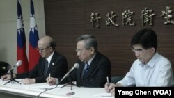 台湾卫生署记者会(美国之音杨晨拍摄) 