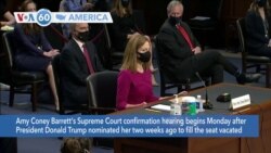 VOA60 Ameerikaa - Amy Coney Barrett's Supreme Court confirmation begins after her nomination by President Trump